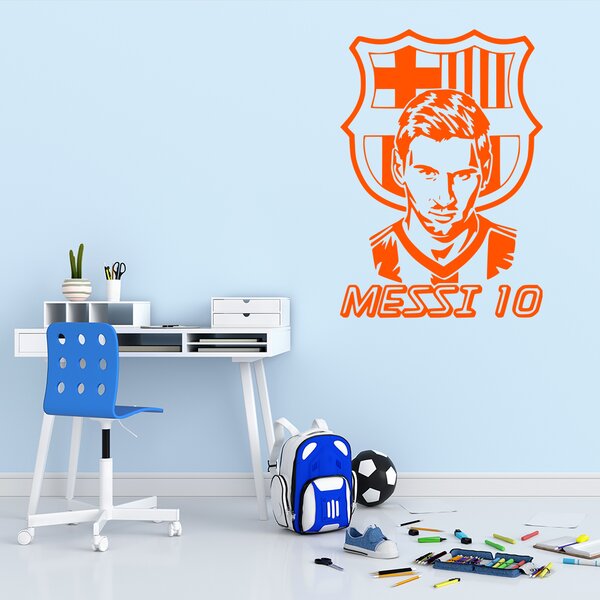 Živá Zeď Samolepka Lionel Messi 10 Barva: černá
