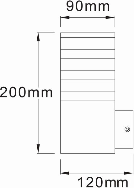 Goldlux Teksas venkovní nástěnné svítidlo 1x12 W grafitová 316165