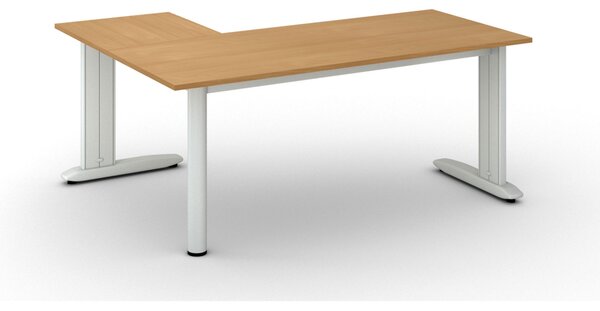 Rohový kancelářský stůl PRIMO FLEXIBLE, 180x140 cm, buk
