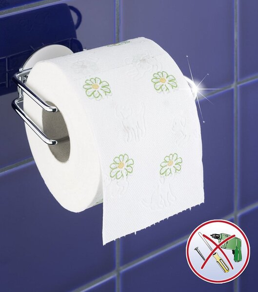 Držák na toaletní papír Turbo-Loc,chromovana ocel, WENKO