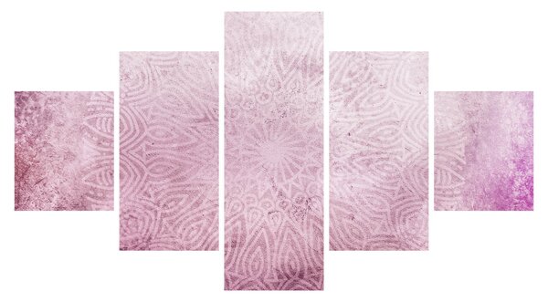 Obraz - Mandala v růžové zdi (125x70 cm)