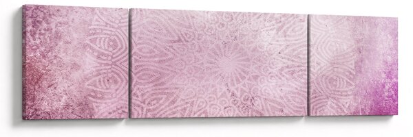 Obraz - Mandala v růžové zdi (170x50 cm)