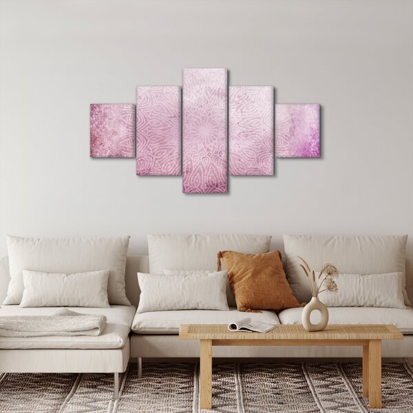 Obraz - Mandala v růžové zdi (125x70 cm)