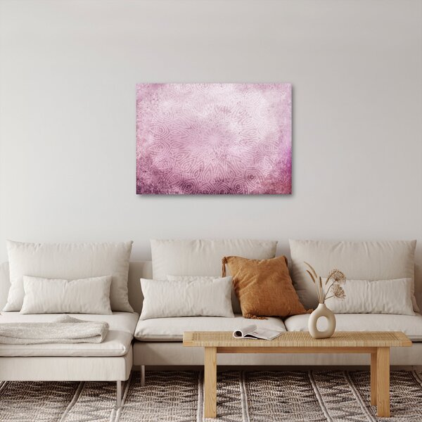Obraz - Mandala v růžové zdi (70x50 cm)