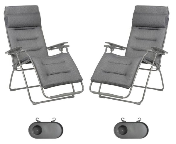 Zvýhodněná sada: 2x FUTURA BeComfort standard šedá Silver + 2× držák nápojů ZDARMA
