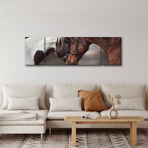 Obraz - Zamilovaní koni (170x50 cm)