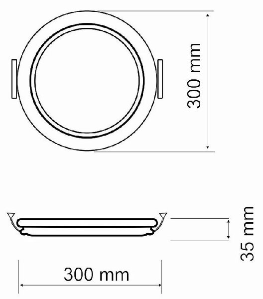 Goldlux Mars LED zapuštěná světla 1x24 W bílá 303547