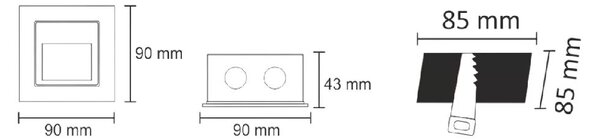 Goldlux Q LED podlahové světlo 1x3 W grafitová 313737