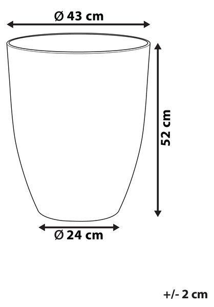 Květináč CROTON 43 cm Krémově bílá