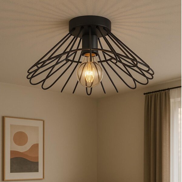ONLI - Stropní svítidlo DUCCIO 1xE27/22W/230V pr. 60 cm černá