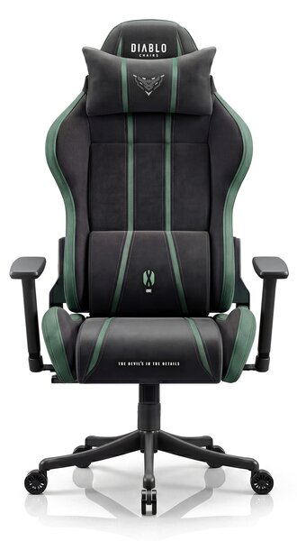 Látková herní židle černo-zelená Diablo X-One 2.0 Forest Green Small