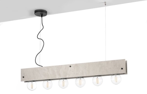 ONLI - Lustr na lanku ARGO 6xE27/22W/230V šedá