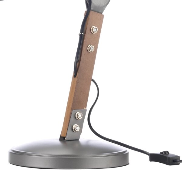 ONLI - Stolní lampa ARCHITETTO 1xE27/22W/230V 62 cm šedá/hnědá