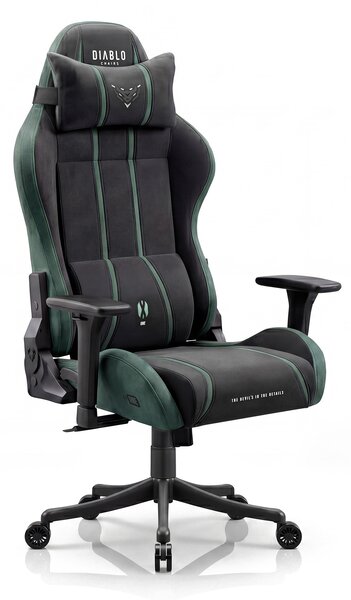 Látková herní židle černo-zelená Diablo X-One 2.0 Forest Green Small