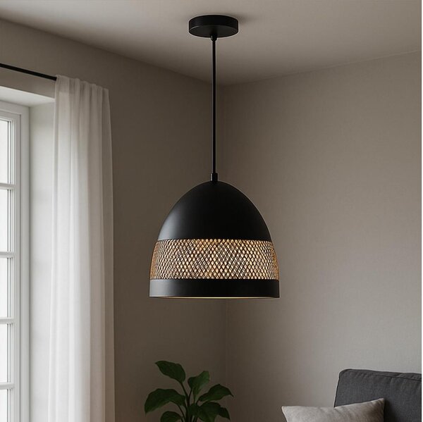 ONLI - Lustr na lanku POLLY 1xE27/22W/230V černá