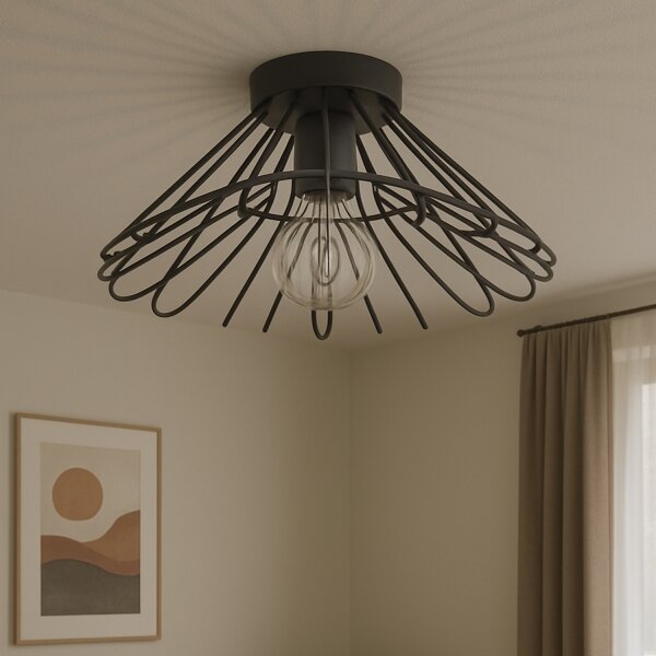 ONLI - Stropní svítidlo DUCCIO 1xE27/22W/230V pr. 60 cm černá