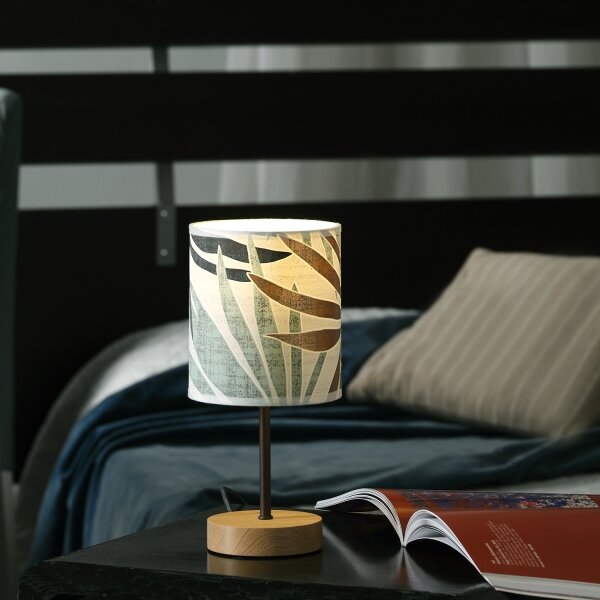 ONLI - Stolní lampa FLORA 1xE27/22W/230V 28 cm zelená/zlatá