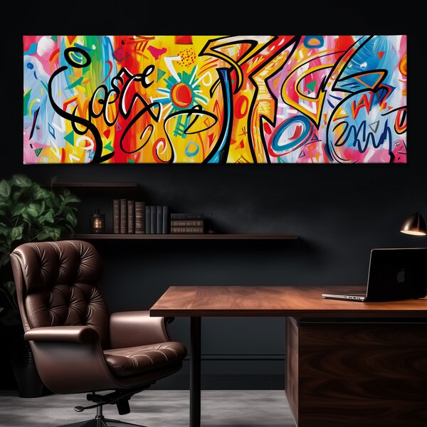 Obraz na plátně - Divokými kontrasty FeelHappy.cz Velikost obrazu (šířka x výška): 60 x 20 cm