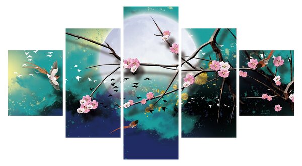 Obraz - Strom, grafika (125x70 cm)