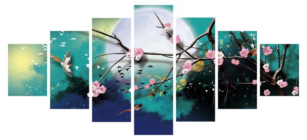 Obraz - Strom, grafika (210x100 cm)