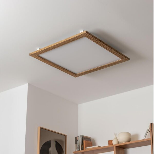 Eglo - LED Přisazený panel SALOBRENA-RW WOOD LED/34W/230V 2700/4000K hnědá