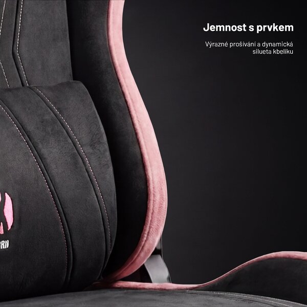 Látková herní židle černo-růžová Diablo X-Horn 2.0 Akira Pink Normal