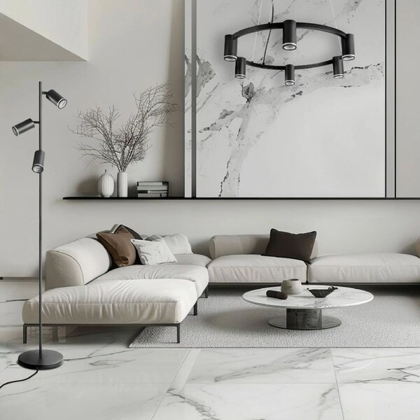 Goldlux Paris stojací lampa 3x12 W černá 326560