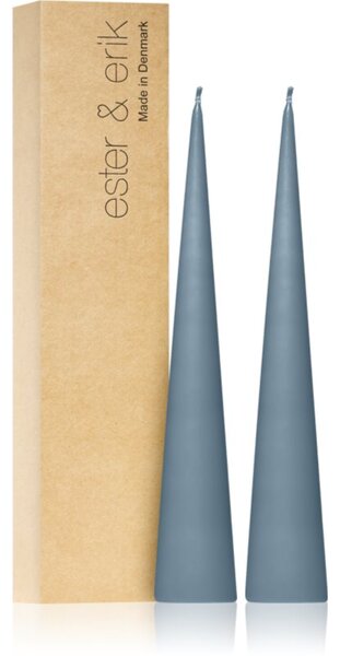 Ester & erik cone candles dusty blue (no. 83) dekorativní svíčka 2x25 cm