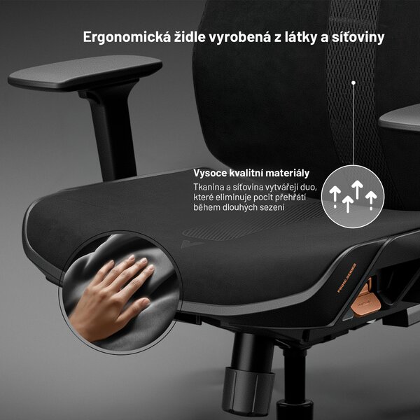 Ergonomická kancelářská židle černá V-Flash Ultra Black