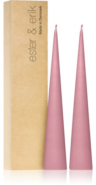 Ester & erik cone candles old rose (no. 39) dekorativní svíčka 2x25 cm