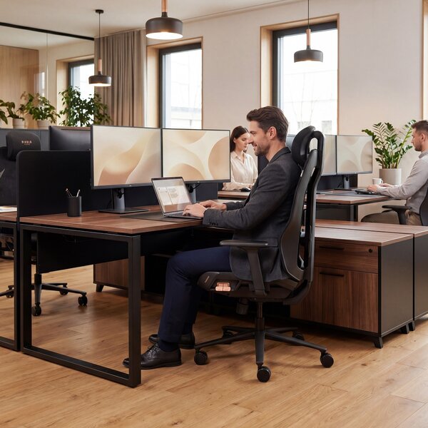 Ergonomická kancelářská židle černá V-Flash Ultra Black