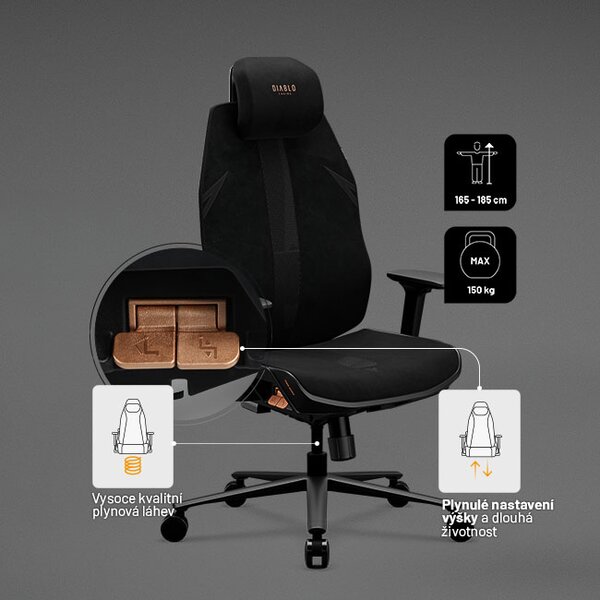 Ergonomická kancelářská židle černá V-Flash Ultra Black
