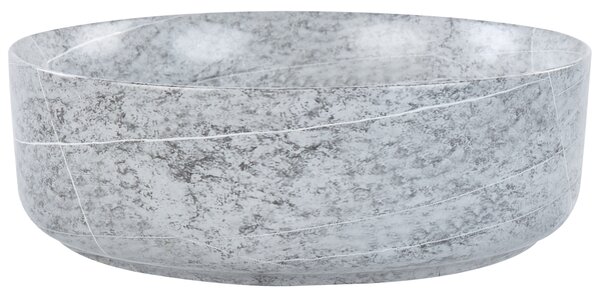 Umyvadlo na desku GUDAR ⌀ 37 cm Keramika Šedý betonový efekt