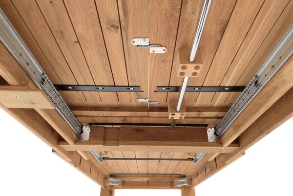Rozkládací jídelní stůl Florencie z dubu - 1800(2500)x900 mm
