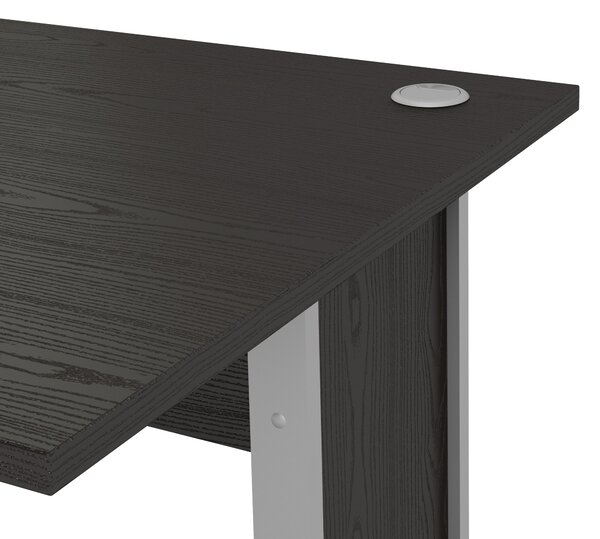 Kancelářský stůl Prima 80400/71 černý/stříbrné nohy - Tvilum