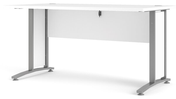 Kancelářský stůl Prima 80400/71 bílý/stříbrné nohy - TVI