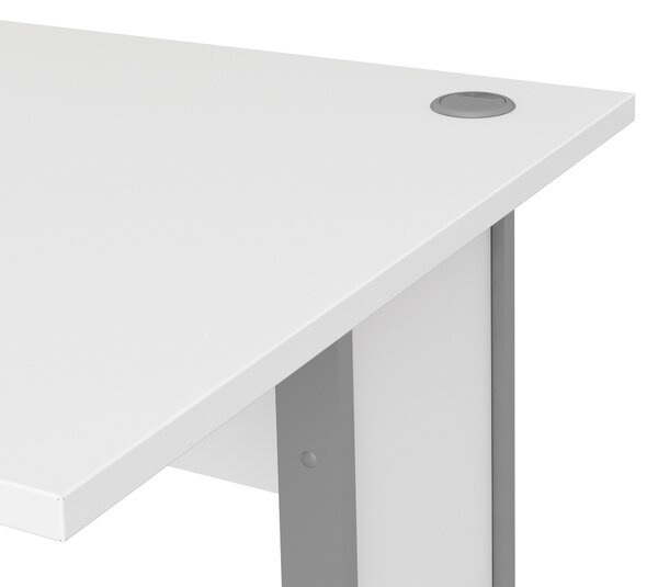 Kancelářský stůl Prima 80400/70 bílý/stříbrné nohy - Tvilum