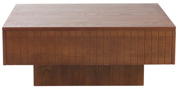 Jotex Tmavý dřevěný konferenční stolek FURUVIK 90 x 90 cm