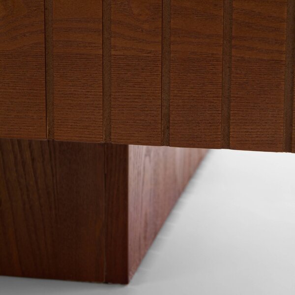 Jotex Tmavý dřevěný konferenční stolek FURUVIK 90 x 90 cm