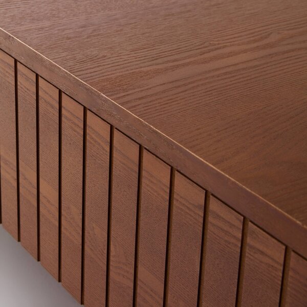 Jotex Tmavý dřevěný konferenční stolek FURUVIK 90 x 90 cm