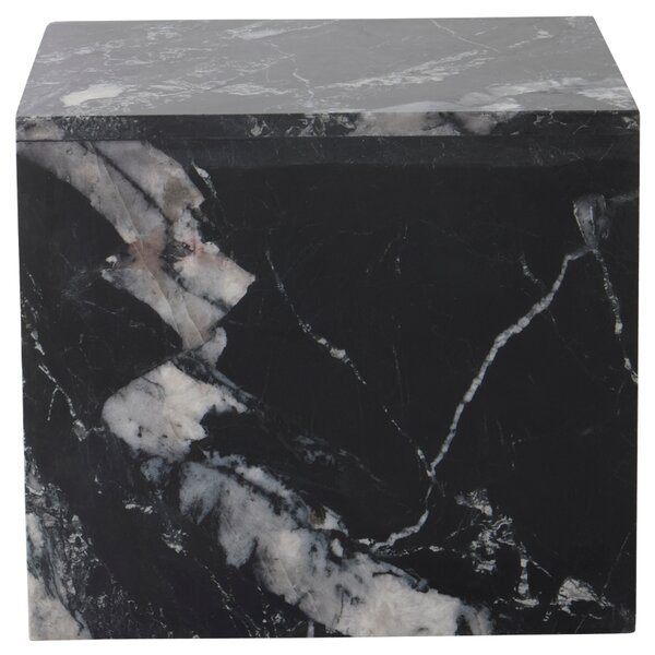 Jotex Černý mramorový odkládací stolek MELETO 40 x 45 cm