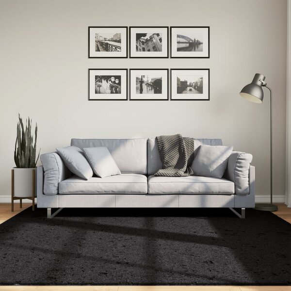 Koberec OVIEDO krátký vlas černý 200 x 200 cm