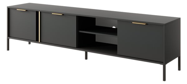 TV stolek/skříňka Lyran 3D (antracit + zlatá)