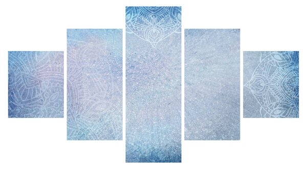 Obraz - Mandaly v modré (125x70 cm)