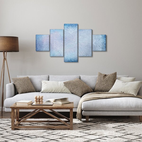 Obraz - Mandaly v modré (125x70 cm)