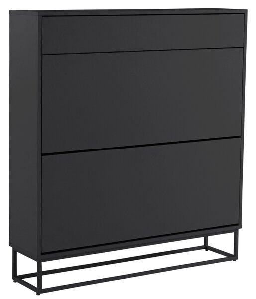 Jotex Černý lakovaný botník LYCKEBY 100 x 25 cm