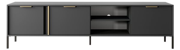 TV stolek/skříňka Lyran 3D (antracit + zlatá)
