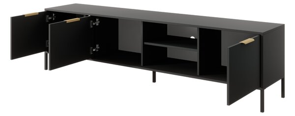 TV stolek/skříňka Lyran 3D (antracit + zlatá)