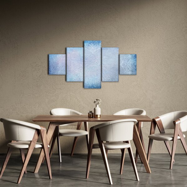 Obraz - Mandaly v modré (125x70 cm)