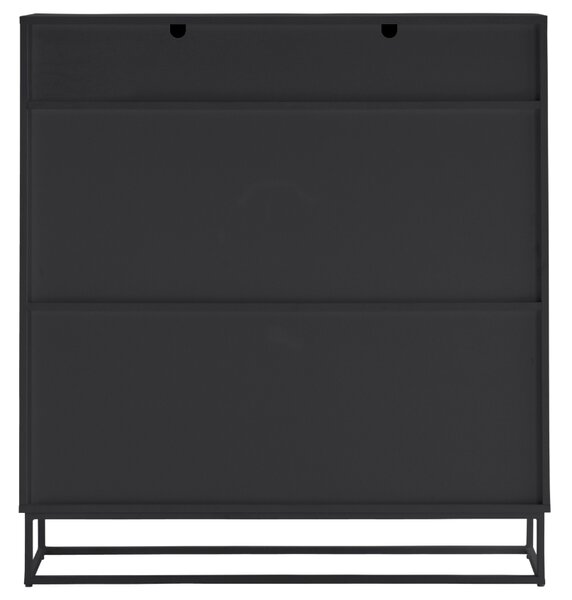 Jotex Černý lakovaný botník LYCKEBY 100 x 25 cm